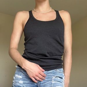Black Ribbed Lululemon Workout Top